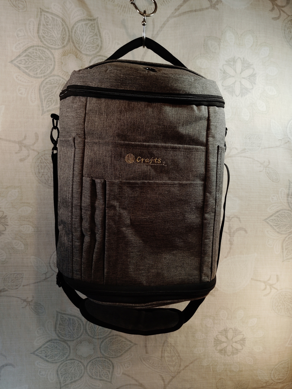 Gray Crossbody Crafting Bag